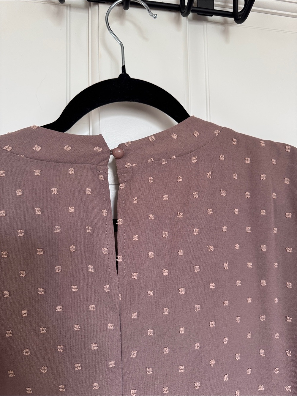 Women's Dusty Mauve Short-Sleeve Blouse - Picture 7 of 8